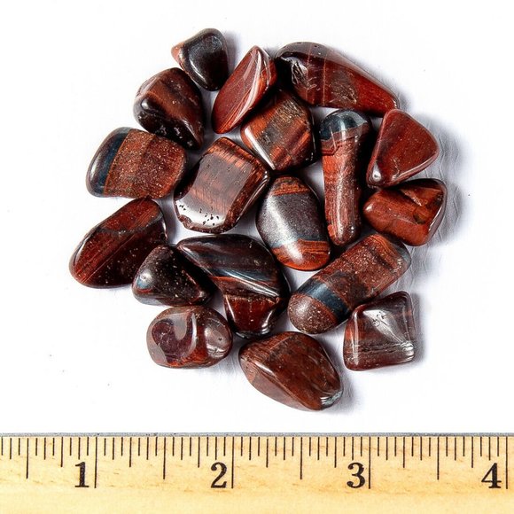 1 lb Tumbled Red Tigers Eye Gemstone Crystals 190-220 Stones Gem Rock Specimens - Picture 3 of 6